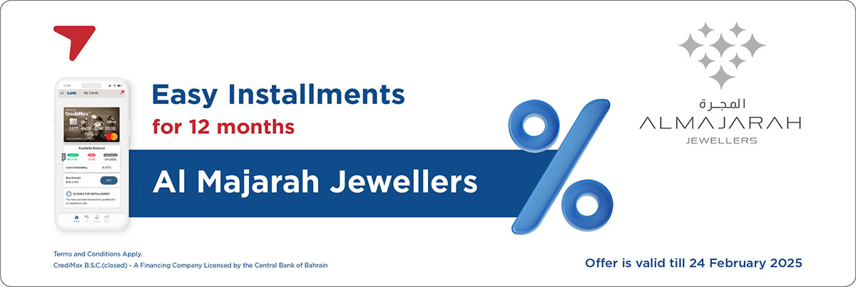 CrediMax x Al Majarah Jewellers Installment Offer